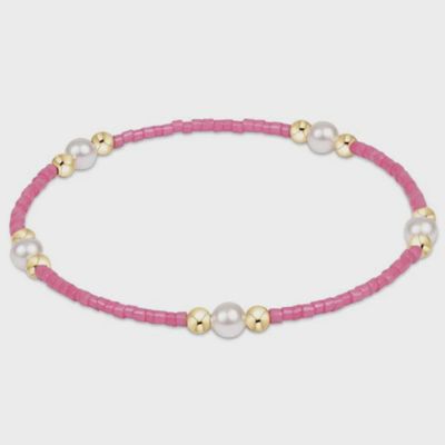 ENEWTON Hope Purpose Pearl Bracelet in bubblegum pink with pearl beads on a neutral background