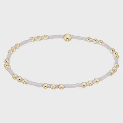 ENEWTON Hope Joy beaded bracelet in silky white with smooth round beads on a neutral studio background
