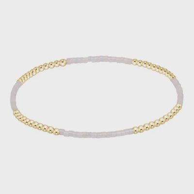 ENEWTON Hope Blissful bracelet in silky white beaded design on neutral background