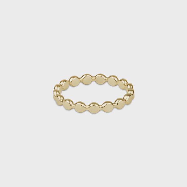 Classic Gold 2.5mm Beaded Disc Ring
