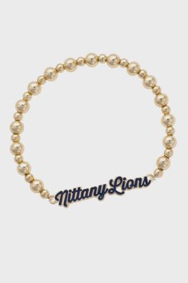 Canvas Autograph Enamel Gold Stretch Bracelet NCAA