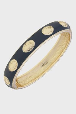 Canvas Penn State Nittany Lions Navy Enamel Gold-Plated Hinge Bangle