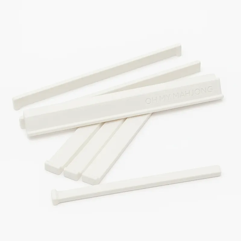 Oh My Mahjong White Acrylic Rack &amp; Pusher Set, 4-Pack 18.5"