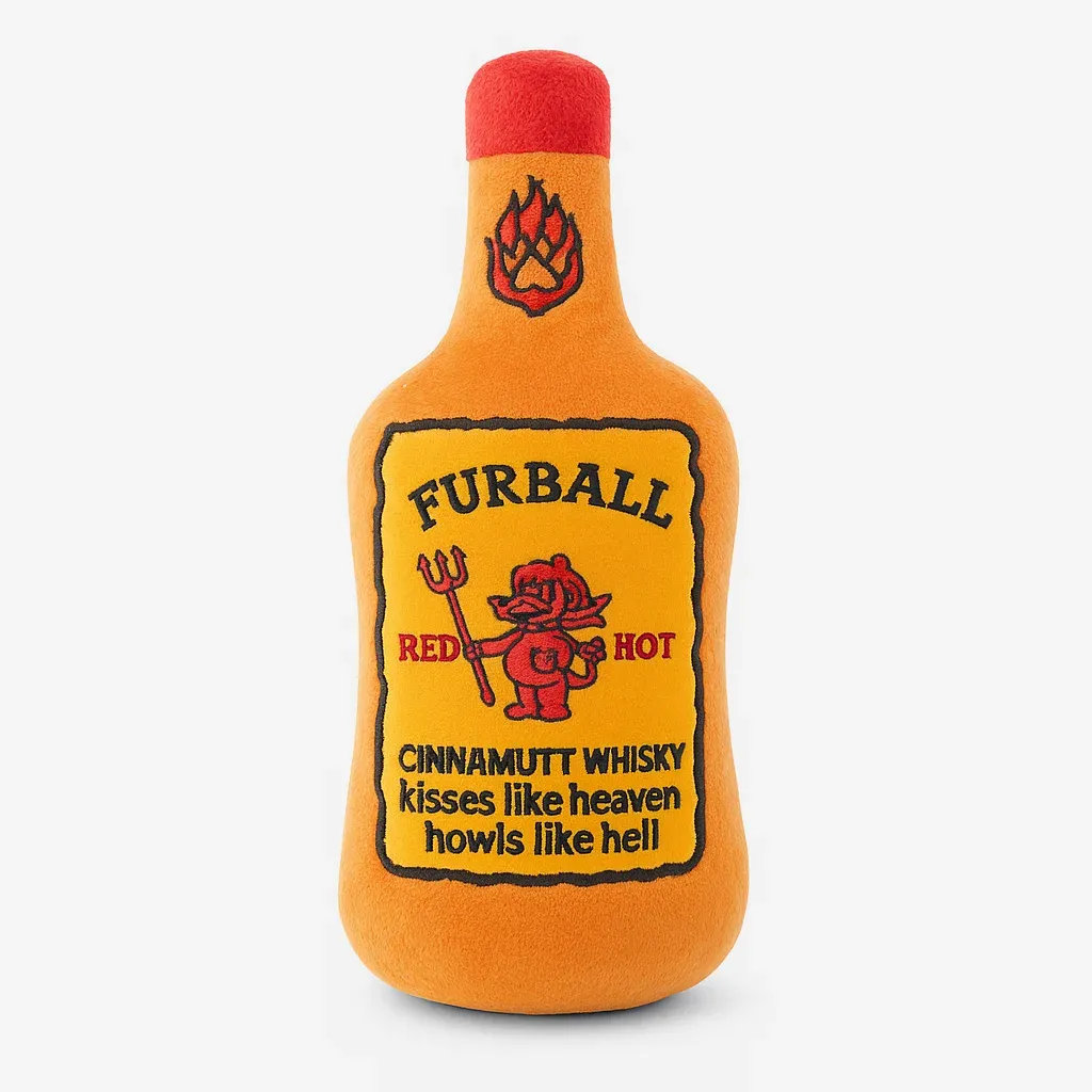 Haute Diggity Dog Furball Cinnamutt Whiskey Plush Squeaky Dog Toy