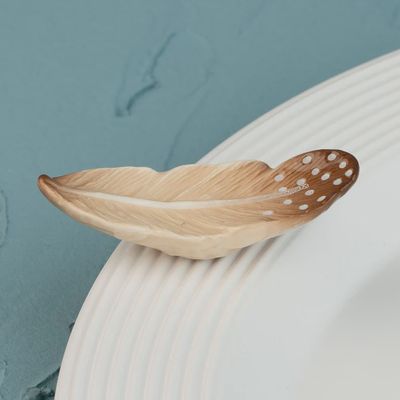 Nora Fleming Creative Quill Mini – Hand-Painted Feather Mini for Elegant Entertaining &amp; Home Décor