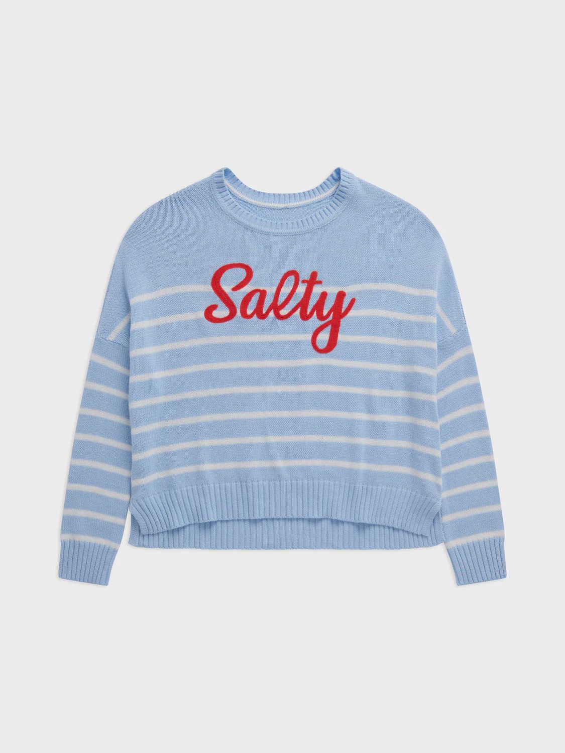 Shiraleah Salty Striped Coastal Knit Drop-Shoulder Sweater