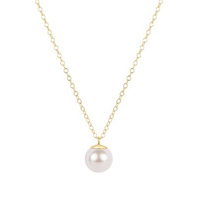 16" Necklace Gold - Classic Pearl 10mm Charm