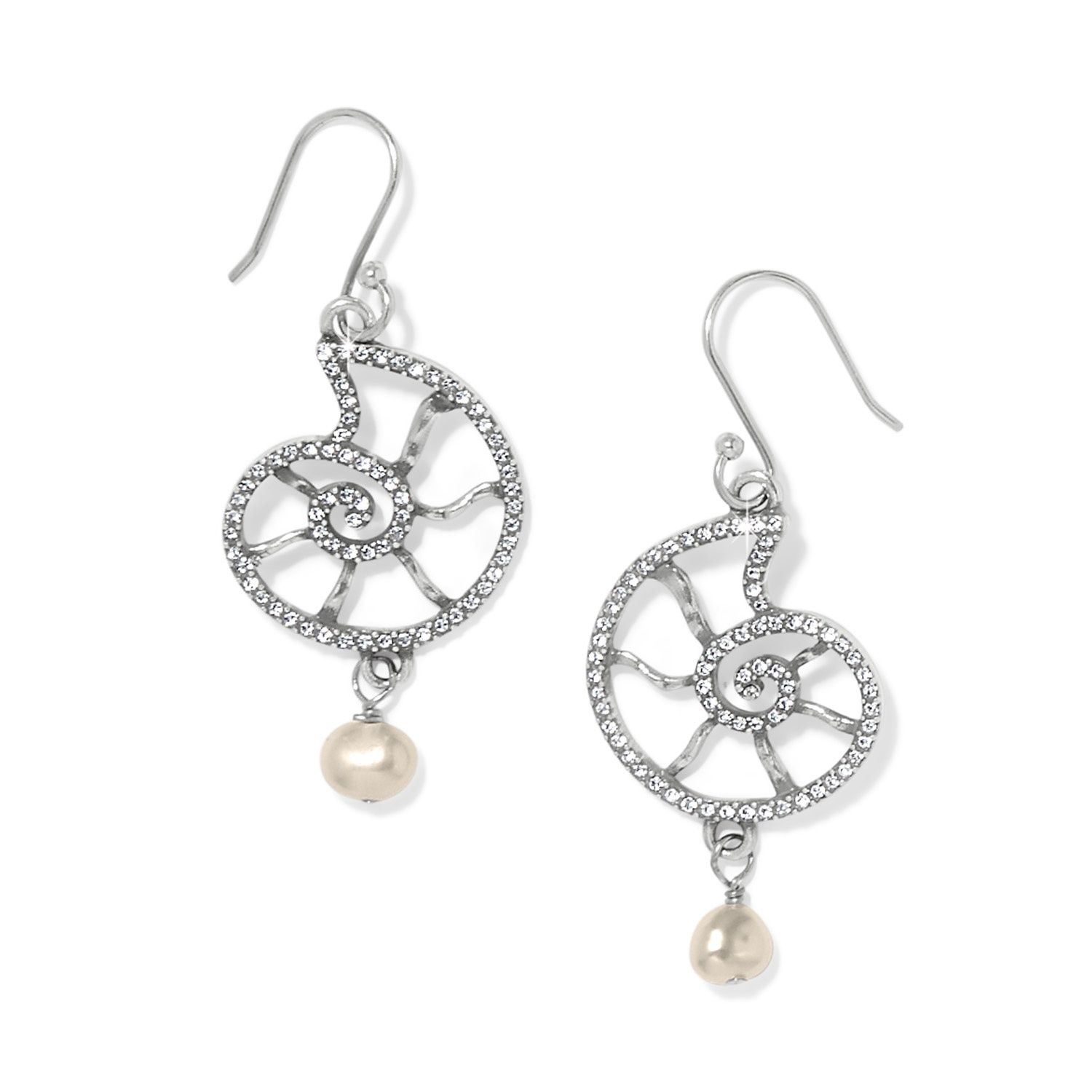 Lunar Tide Nautilus French Wire Earrings