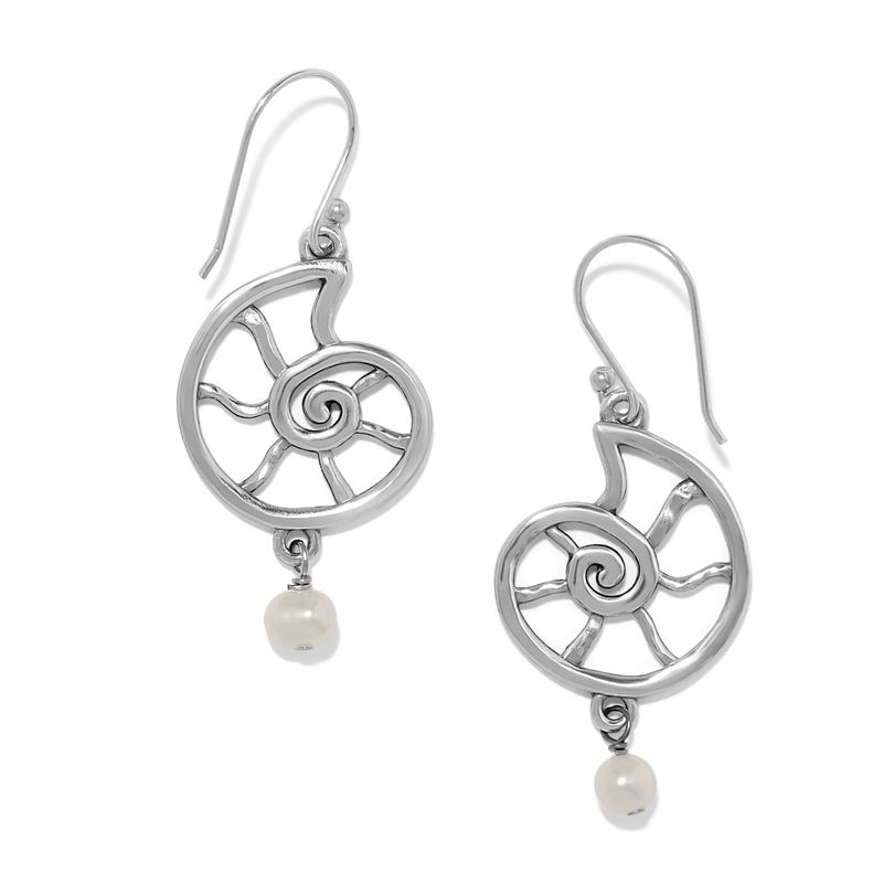 Lunar Tide Nautilus French Wire Earrings