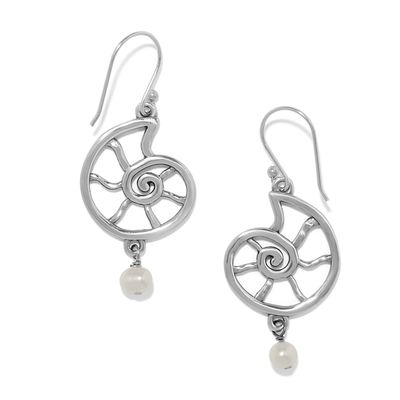 Lunar Tide Nautilus French Wire Earrings
