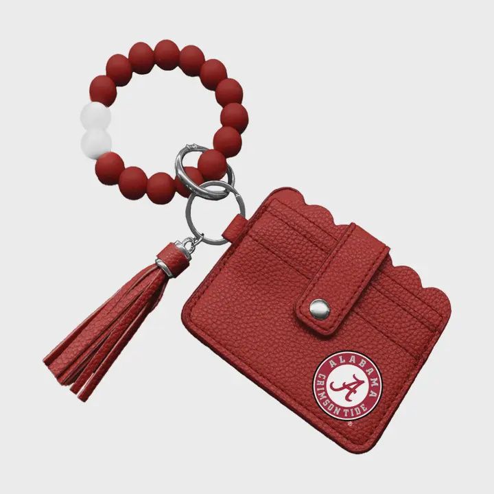 Little Earth NCAA Bracelet Wallet, Snap Closure, ID Window &amp; 2 Card Slots, Name: Alabama