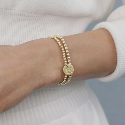 eCOLLEGIATE Classic Gold 3mm Bracelet - Auburn disc