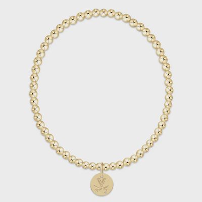 eCOLLEGIATE Classic Gold 3mm Bracelet - UVA Disc