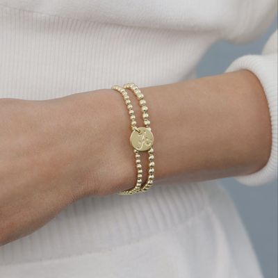 eCOLLEGIATE Classic Gold 3mm Bracelet - Alabama Disc