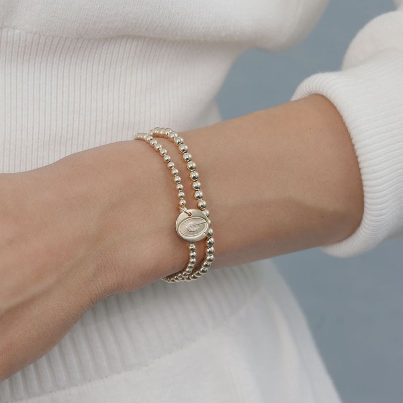 eCOLLEGIATE Classic Gold 3mm Bracelet - UGA Disc
