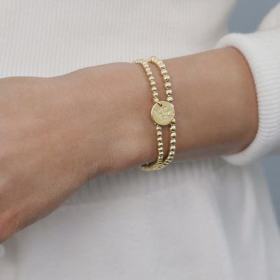 eCOLLEGIATE Classic Gold 3mm Bracelet - Kentucky Disc