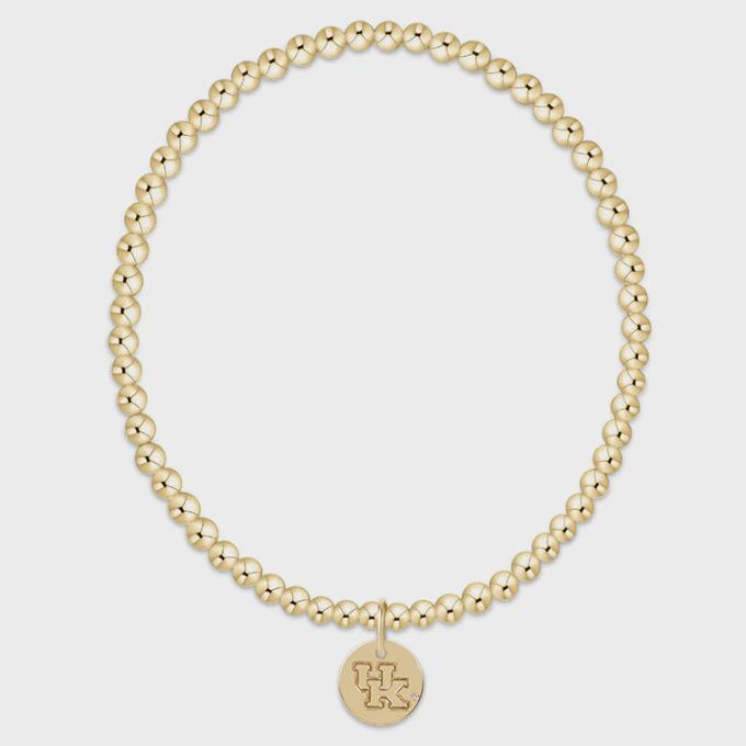 eCOLLEGIATE Classic Gold 3mm Bracelet - Kentucky Disc
