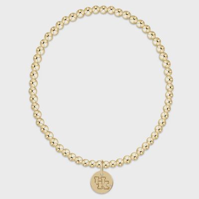 eCOLLEGIATE Classic Gold 3mm Bracelet - Kentucky Disc