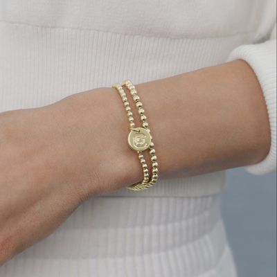eCOLLEGIATE Classic Gold 3mm Bracelet - South Carolina Disc