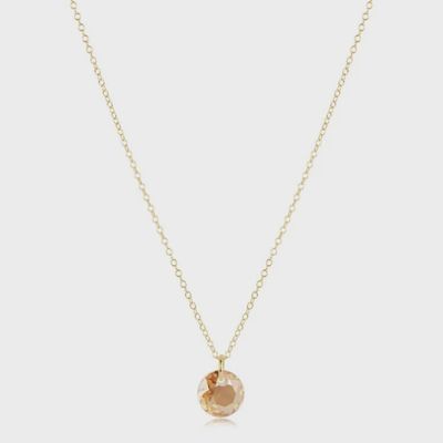 16" Necklace Gold - Reflection Small Charm - 11 November
