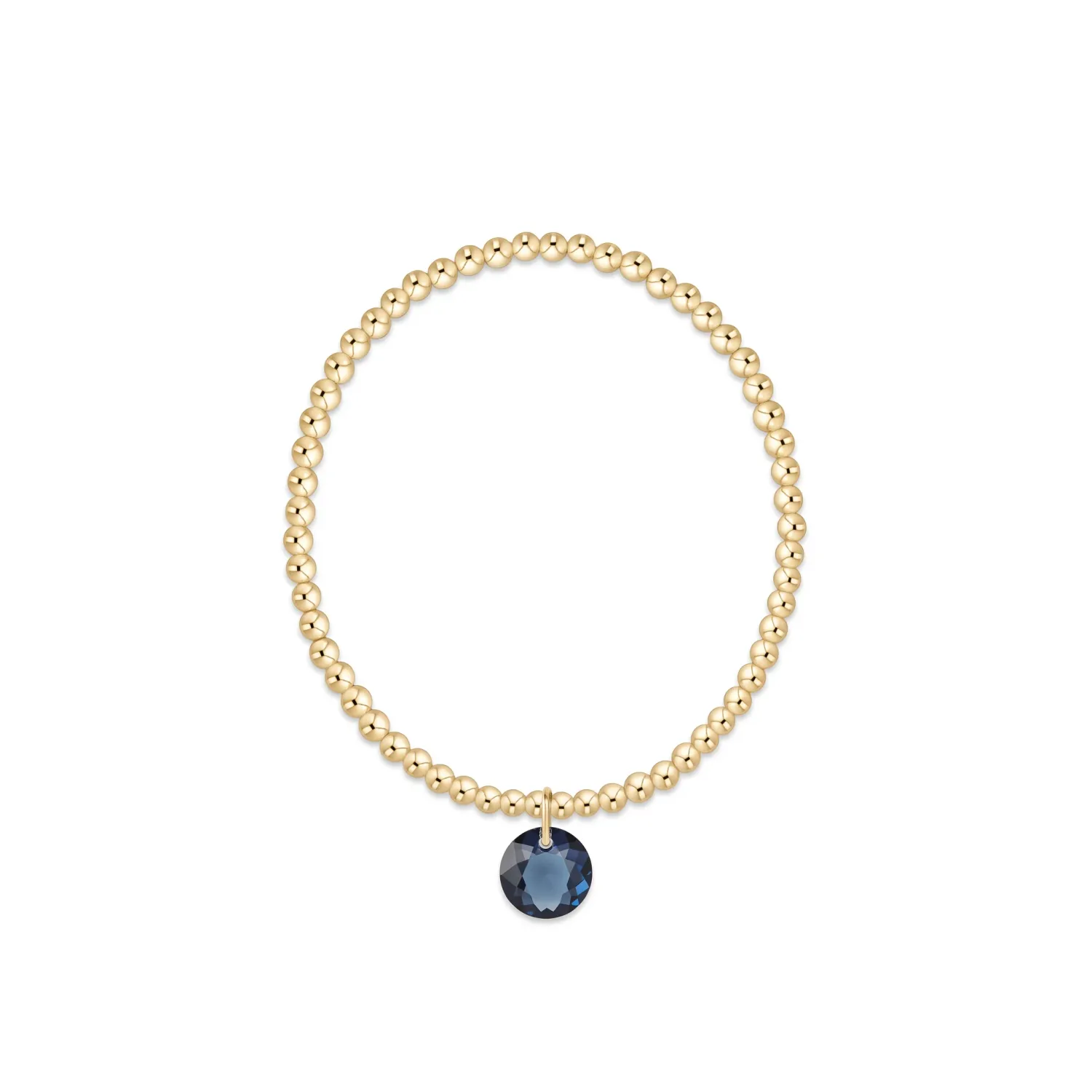 ENEWTON Classic Gold 3mm Stacking Bracelet September Reflection Charm