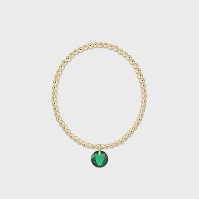ENEWTON Classic Gold 3mm Bracelet with Reflection Charm - May