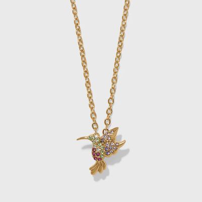 Enchanting Gem Hummingbird Necklace