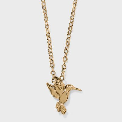 Enchanting Gem Hummingbird Necklace