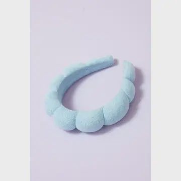 Terry Cloth Sponge Spa Headband for Face Washing and Beauty Care, Colour: Blue