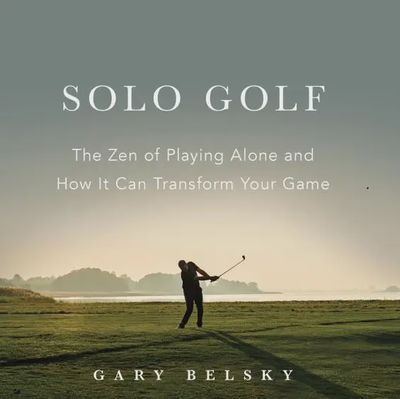 Solo Golf: Meditative &amp; Practical Guide book by Hachette with cover art displayed against a white background