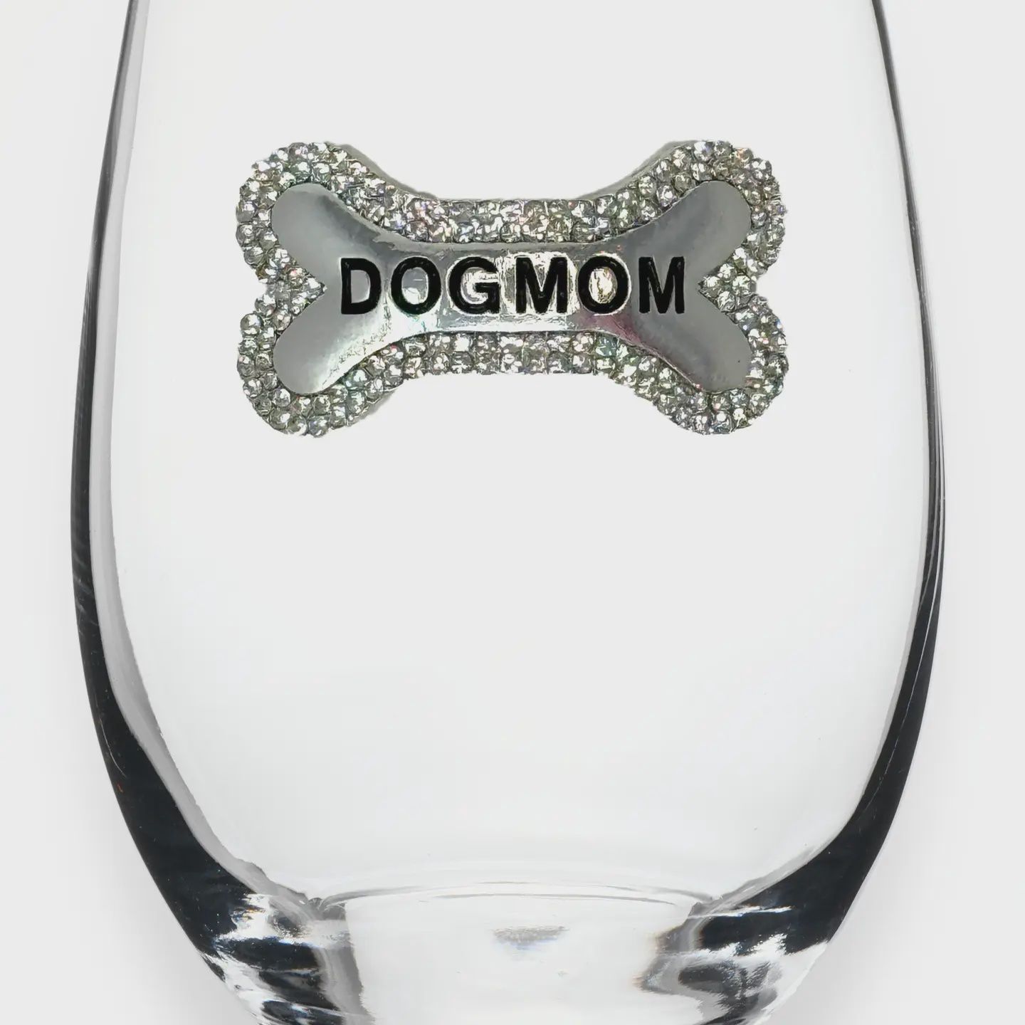 Dog Mom Stemless Wine Glass
