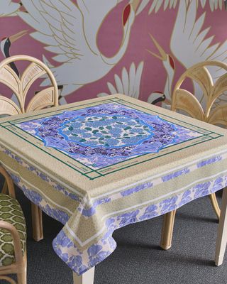 Oh My Mahjong Flora Botanical Tablecloth 56x56 Polyester