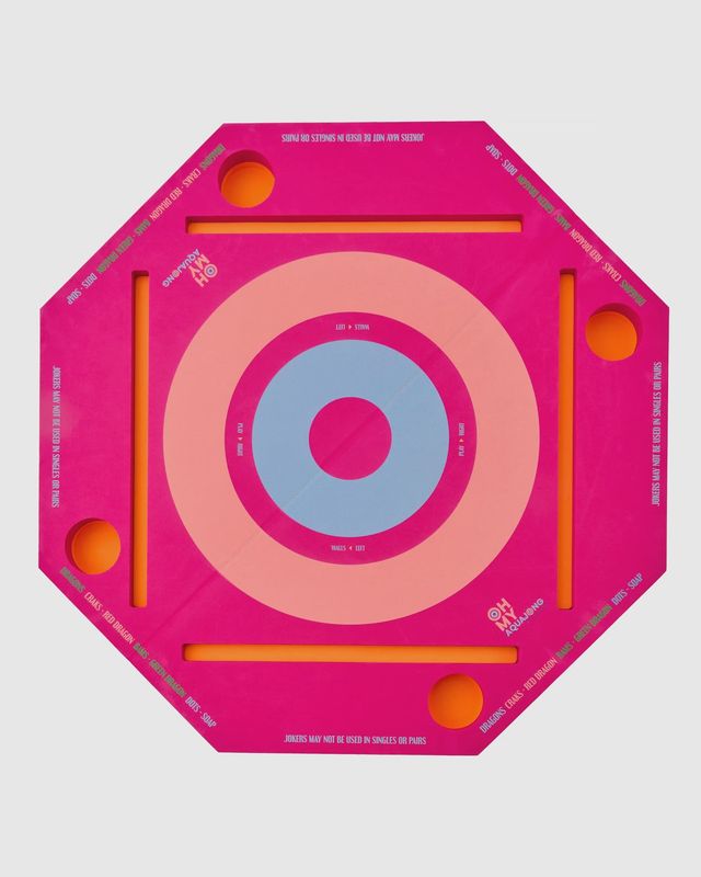 Oh My Mahjong Aqua Jong Floating Pool Mat – Pink, 33x33"