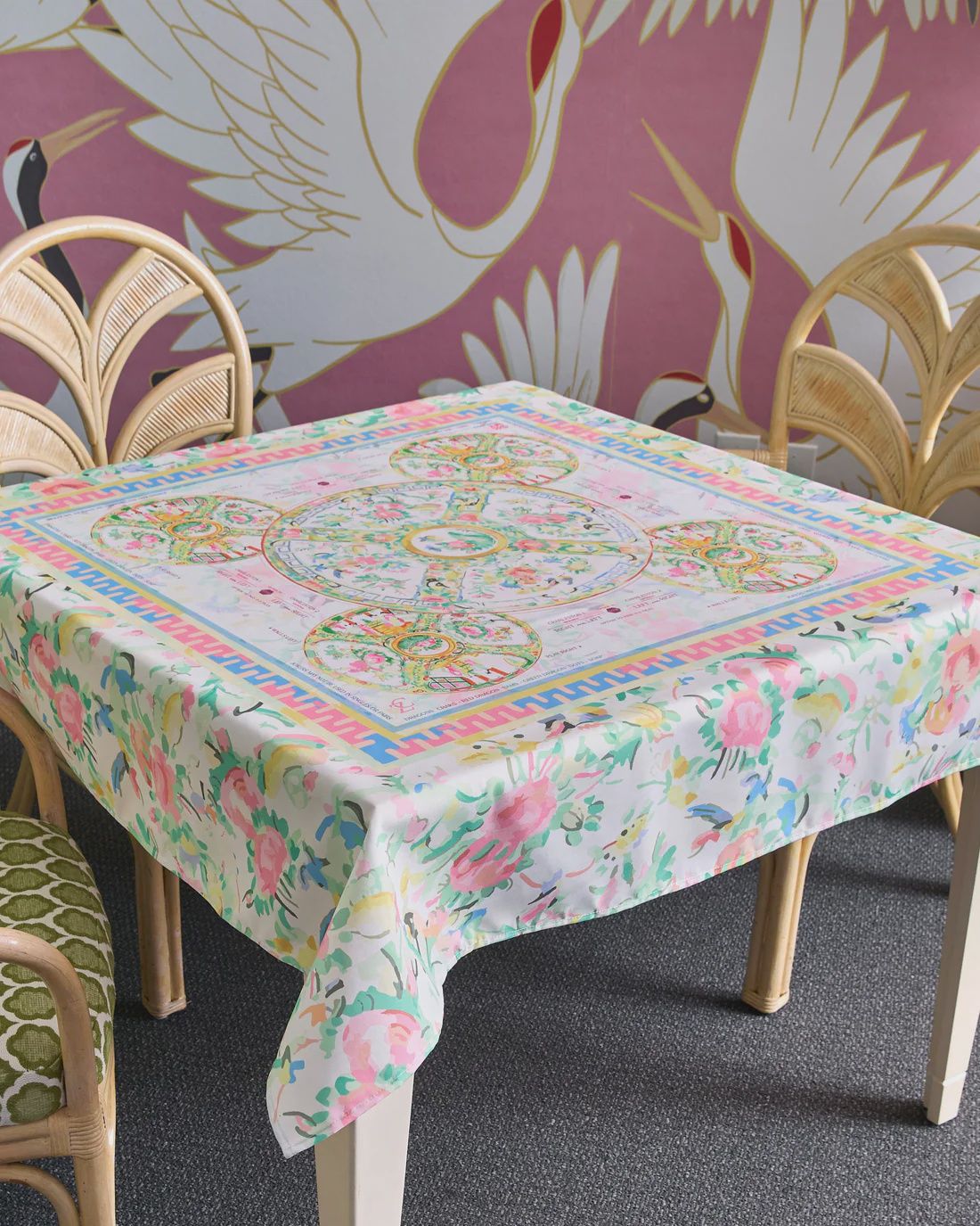 Oh My Mahjong Aristocrat Tablecloth 56x56 by CoCo Zentner