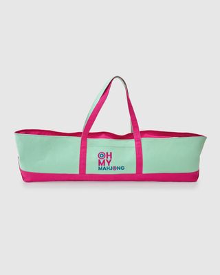 Oh My Mahjong Canvas Mat Storage Bag, 39" x 11" x 10"