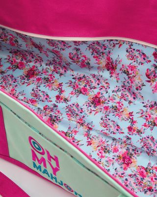 Oh My Mahjong Canvas Mat Storage Bag, 39" x 11" x 10"