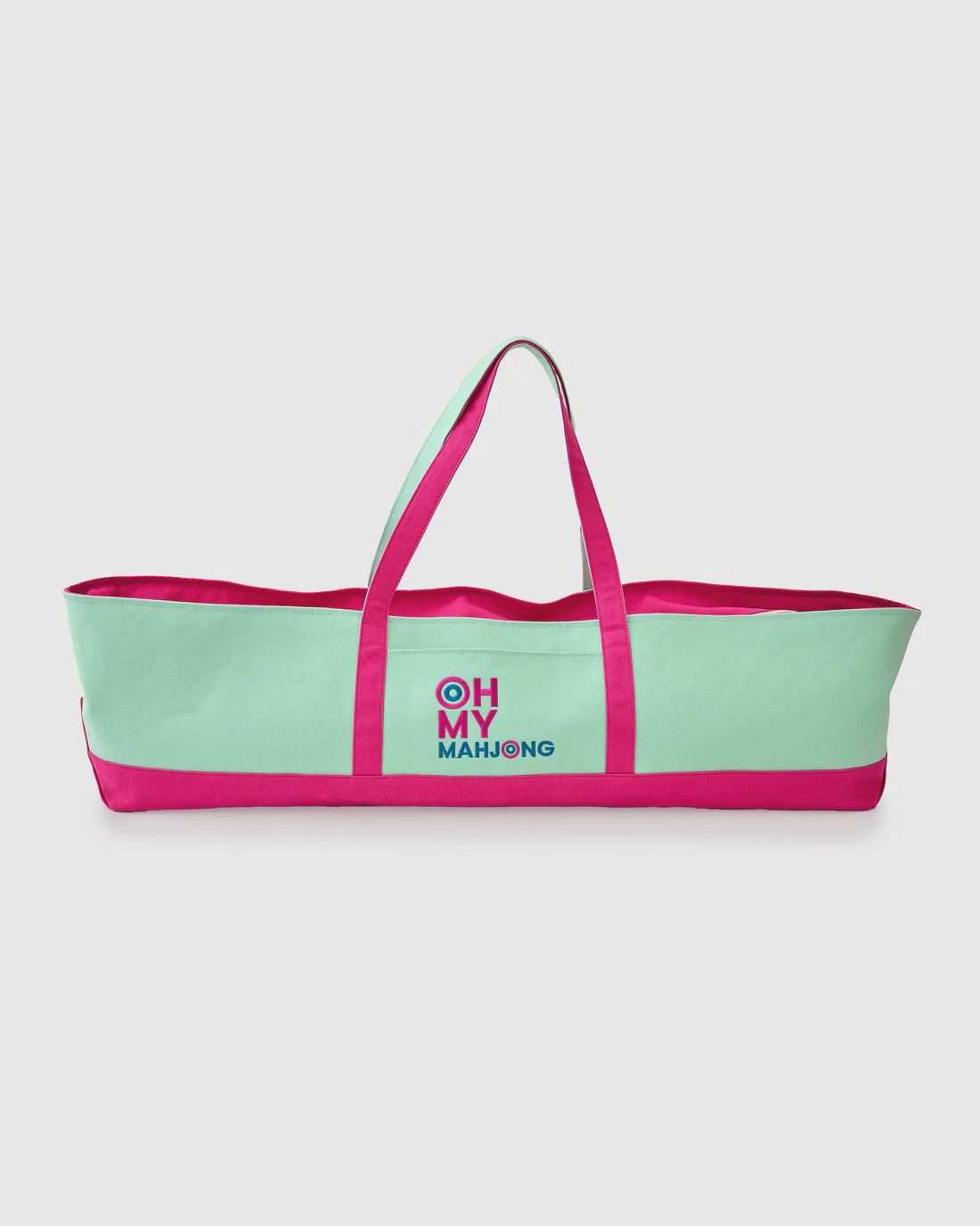Oh My Mahjong Canvas Mat Storage Bag, 39" x 11" x 10", Colour: Mint