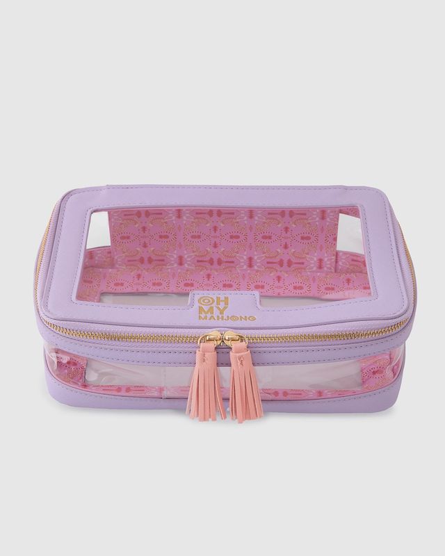 Oh My Mahjong Tile Storage Bag with Label Window, Zippered