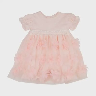 Haute Baby Peach Blossom Bubble Baby Girl Dress