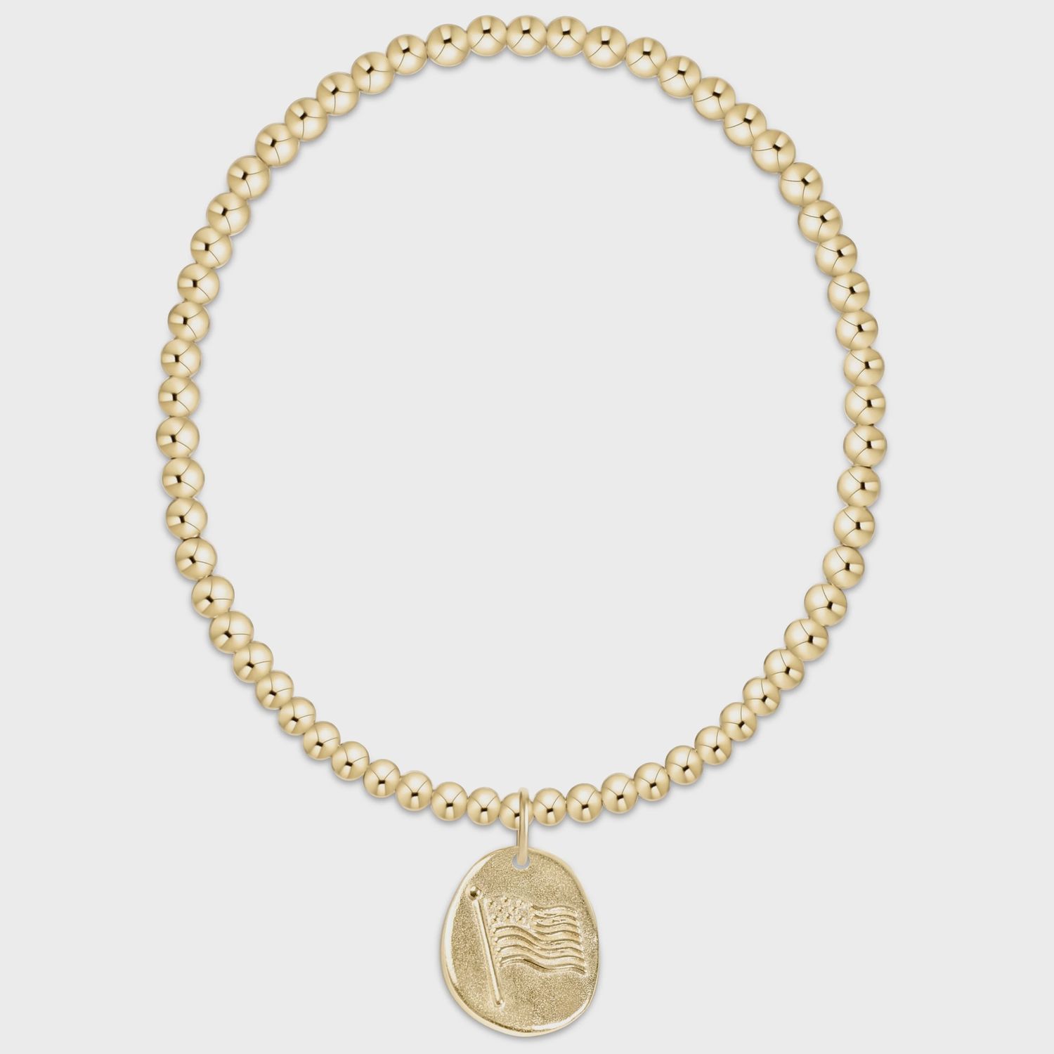 Classic Gold 3mm Bracelet - Inspire America Gold Disc