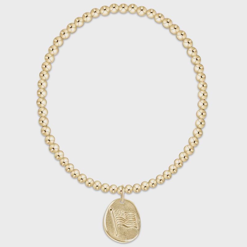Classic Gold 3mm Bracelet - Inspire America Gold Disc