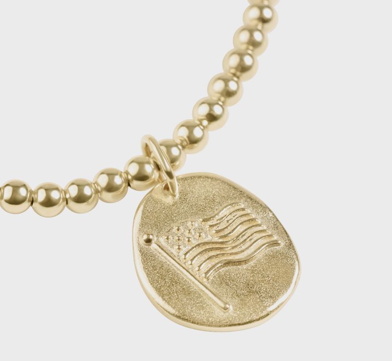 Classic Gold 3mm Bracelet - Inspire America Gold Disc