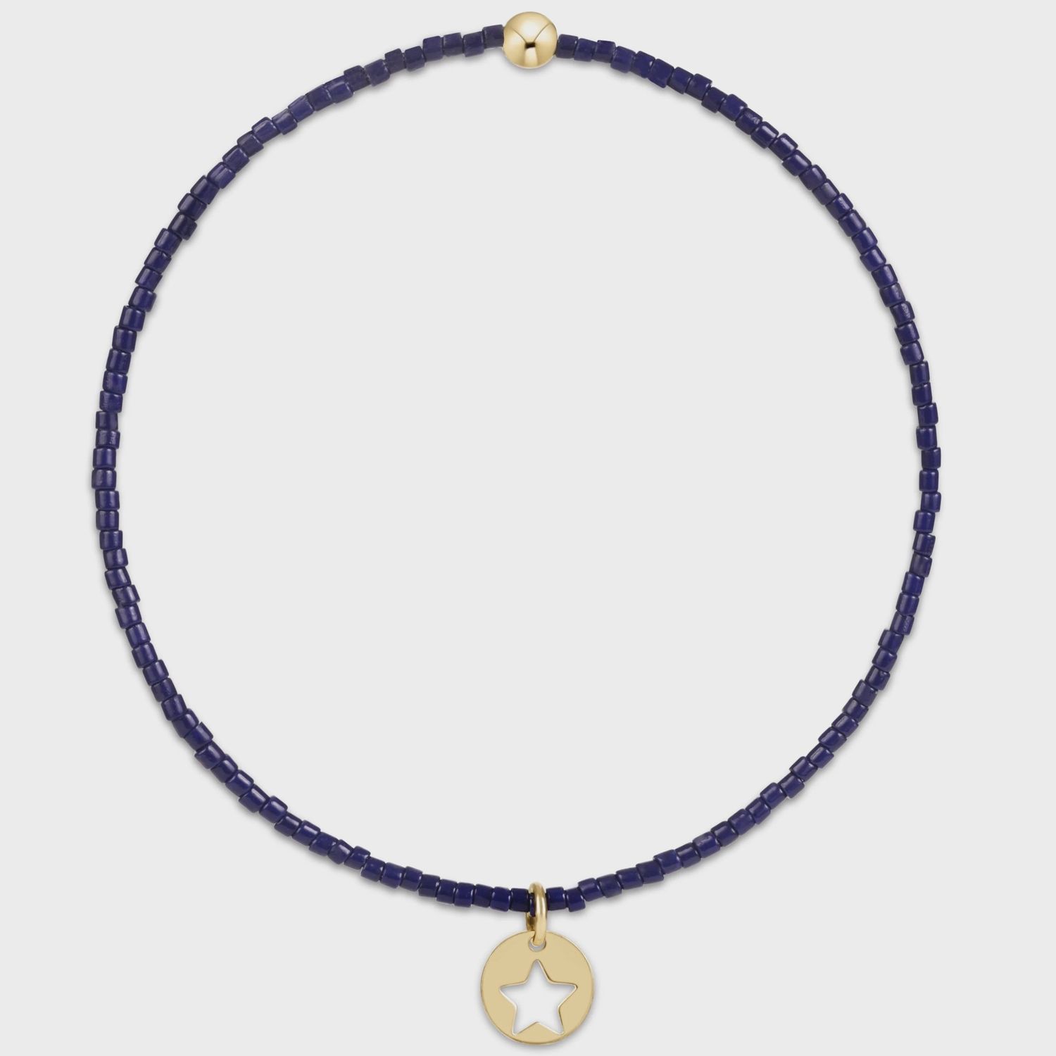Hope Classic Bracelet - Navy - Star Small Gold Disc
