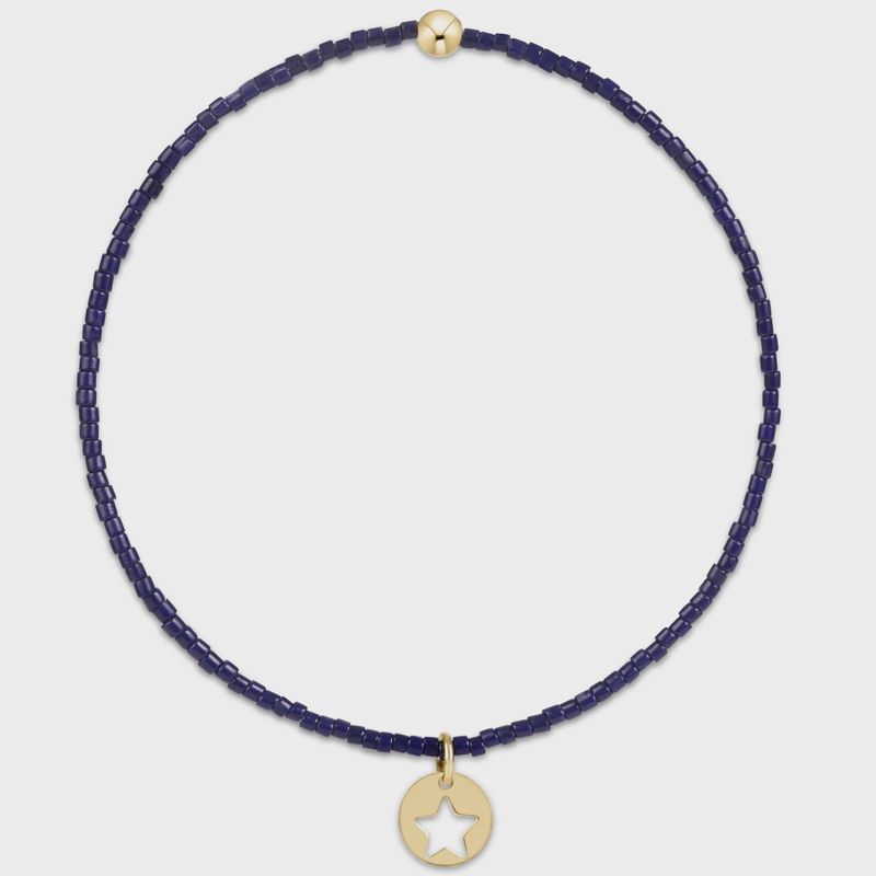 Hope Classic Bracelet - Navy - Star Small Gold Disc