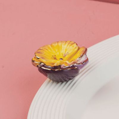 Nora Fleming Pansy Pop Hand-Painted Floral Tabletop Mini