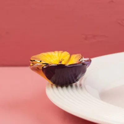 Nora Fleming Pansy Pop Hand-Painted Floral Tabletop Mini