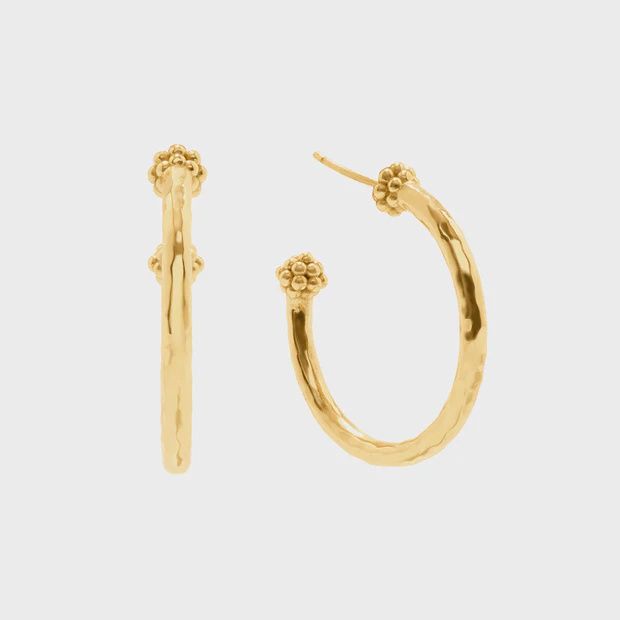 Berry Slice Medium Hoop Earrings - Gold
