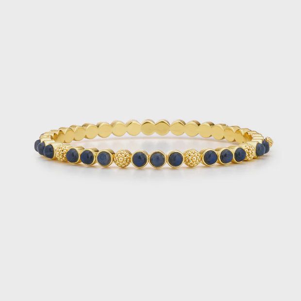 Berry Gem Petite Hinged Bangle - Blue Labradorite