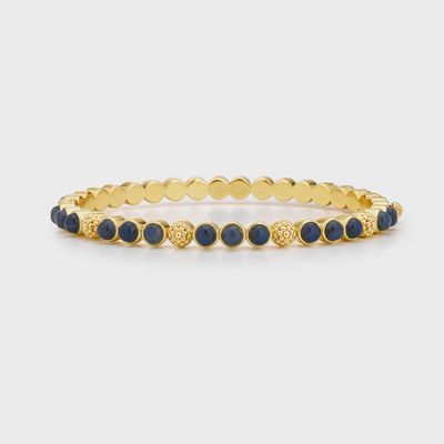 Berry Gem Petite Hinged Bangle - Blue Labradorite
