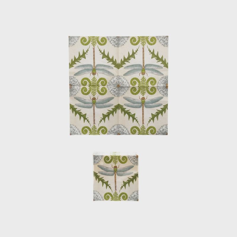 Botanical Dragonfly Cocktail Napkins 50 Pack